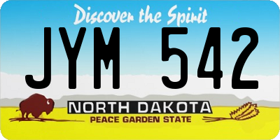 ND license plate JYM542