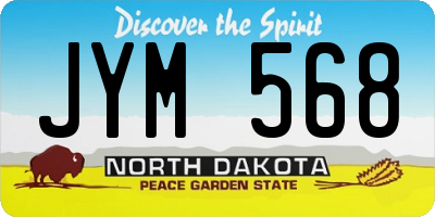 ND license plate JYM568