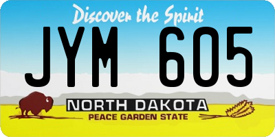 ND license plate JYM605