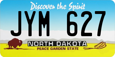 ND license plate JYM627