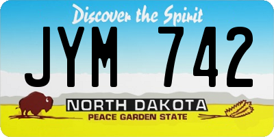ND license plate JYM742