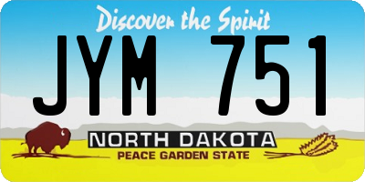 ND license plate JYM751