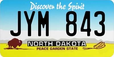 ND license plate JYM843