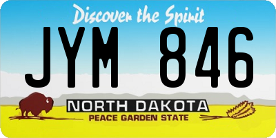ND license plate JYM846