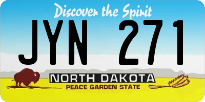 ND license plate JYN271