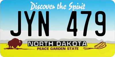 ND license plate JYN479
