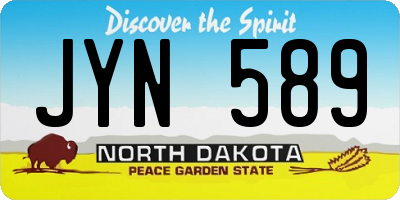 ND license plate JYN589