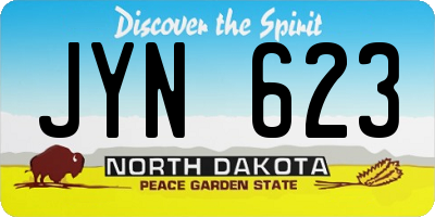 ND license plate JYN623