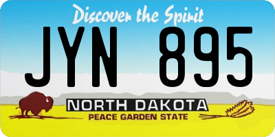 ND license plate JYN895
