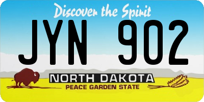 ND license plate JYN902
