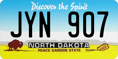 ND license plate JYN907