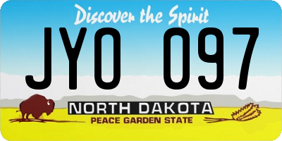 ND license plate JYO097