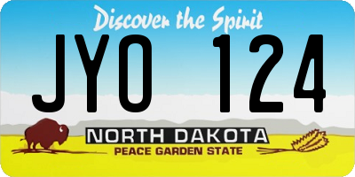 ND license plate JYO124