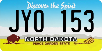 ND license plate JYO153