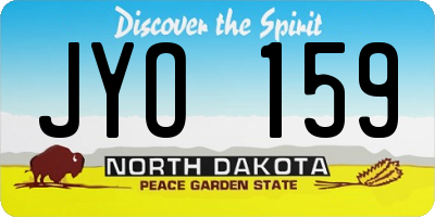 ND license plate JYO159