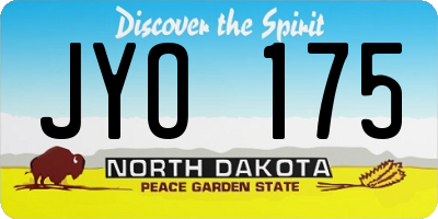 ND license plate JYO175