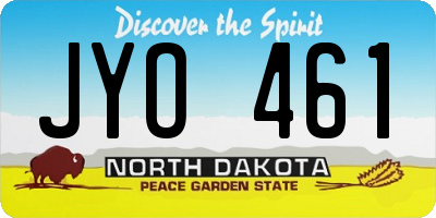 ND license plate JYO461