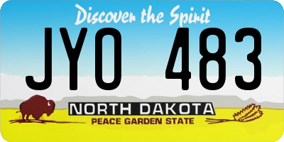 ND license plate JYO483