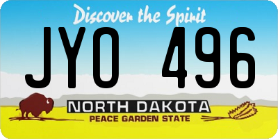 ND license plate JYO496