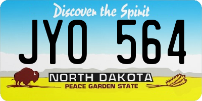 ND license plate JYO564
