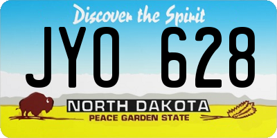 ND license plate JYO628