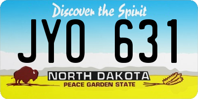 ND license plate JYO631