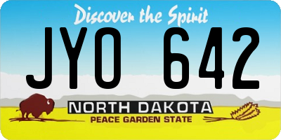 ND license plate JYO642