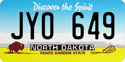 ND license plate JYO649