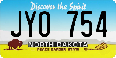 ND license plate JYO754