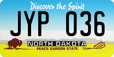 ND license plate JYP036
