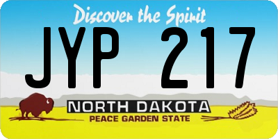 ND license plate JYP217