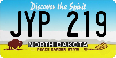 ND license plate JYP219