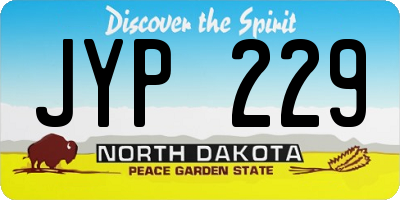 ND license plate JYP229