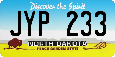 ND license plate JYP233