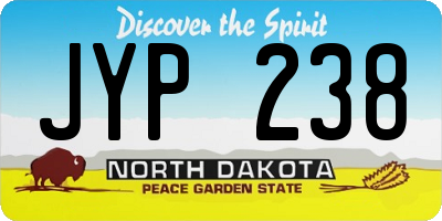 ND license plate JYP238
