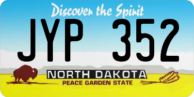 ND license plate JYP352