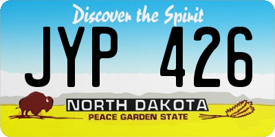 ND license plate JYP426