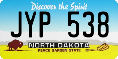 ND license plate JYP538