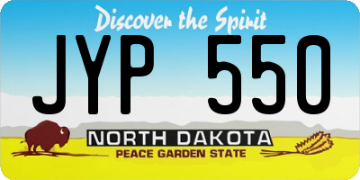 ND license plate JYP550