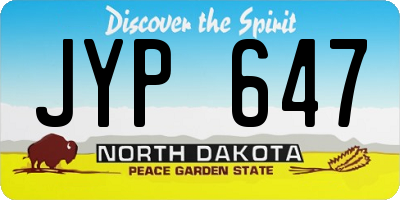 ND license plate JYP647