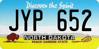 ND license plate JYP652