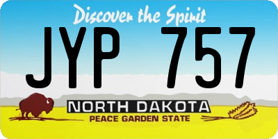 ND license plate JYP757