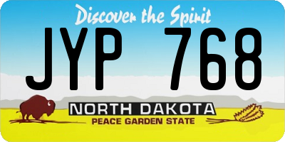 ND license plate JYP768