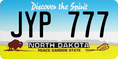 ND license plate JYP777