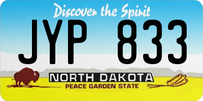 ND license plate JYP833