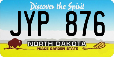 ND license plate JYP876