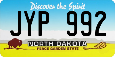 ND license plate JYP992