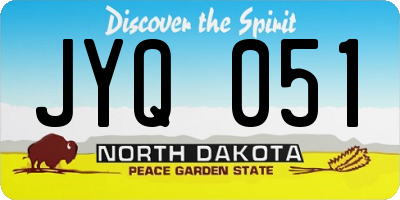 ND license plate JYQ051