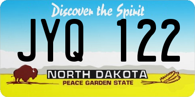 ND license plate JYQ122