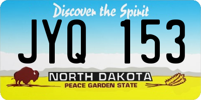 ND license plate JYQ153